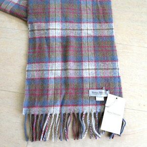 Royal Speyside Lambswool Neck Scarf Tartan Plaid Red Blue Green Made in Scotland